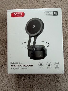 Electric Vacuum Magnetic Car Phone Holder | 360° Rotating Mount